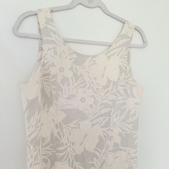 Pineapple Moon Silk Dress Tropical Floral Sleeveless Lightweight Resortwear Sz S - Picture 6 of 7